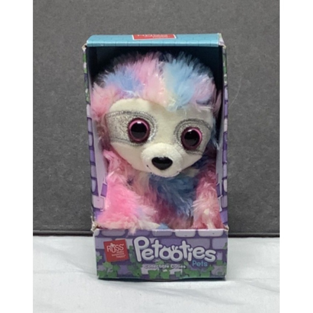 New Russ Petooties 4" Sherbie the Sloth Plush Stuffed Animal Pink Blue 2020